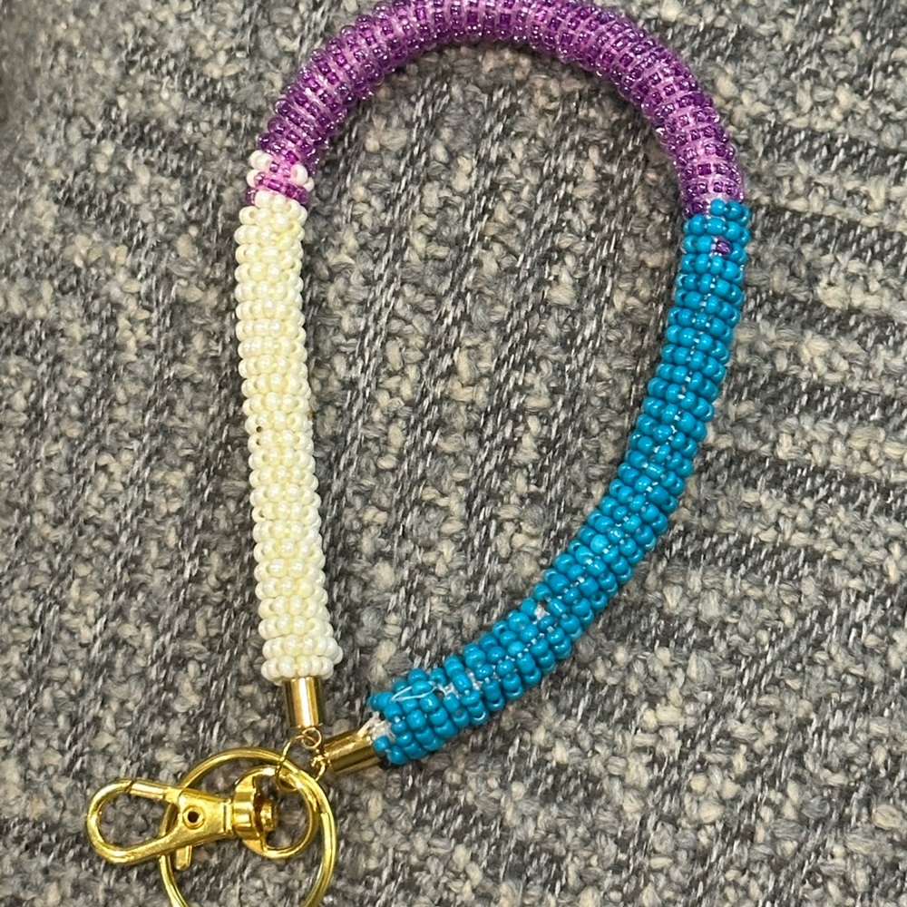 Handmade Colorful Beaded Keychain